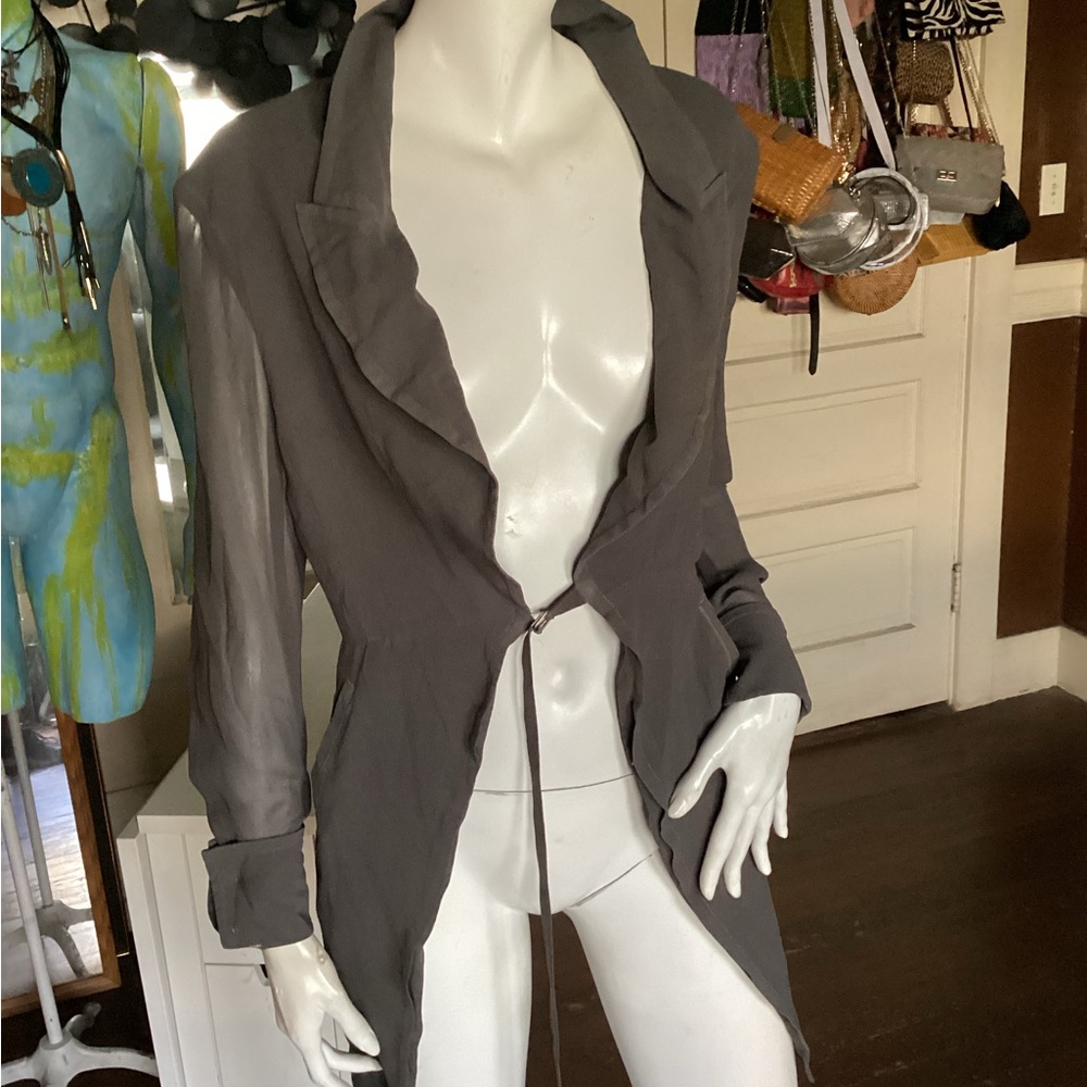 Y  tux jacket blouse